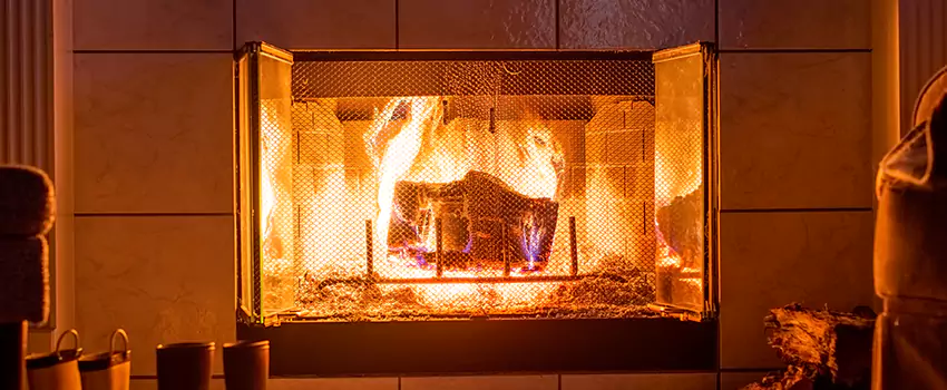 Mendota Hearth Landscape Fireplace Installation in Wantagh, New York