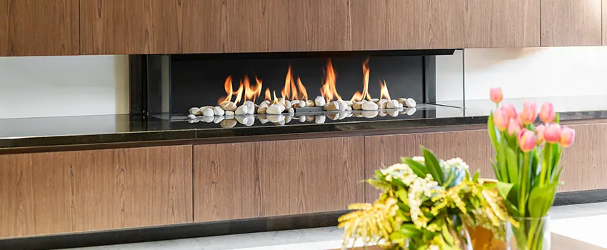 Double-height Fireplace Design Refurbishment in Wantagh, New York